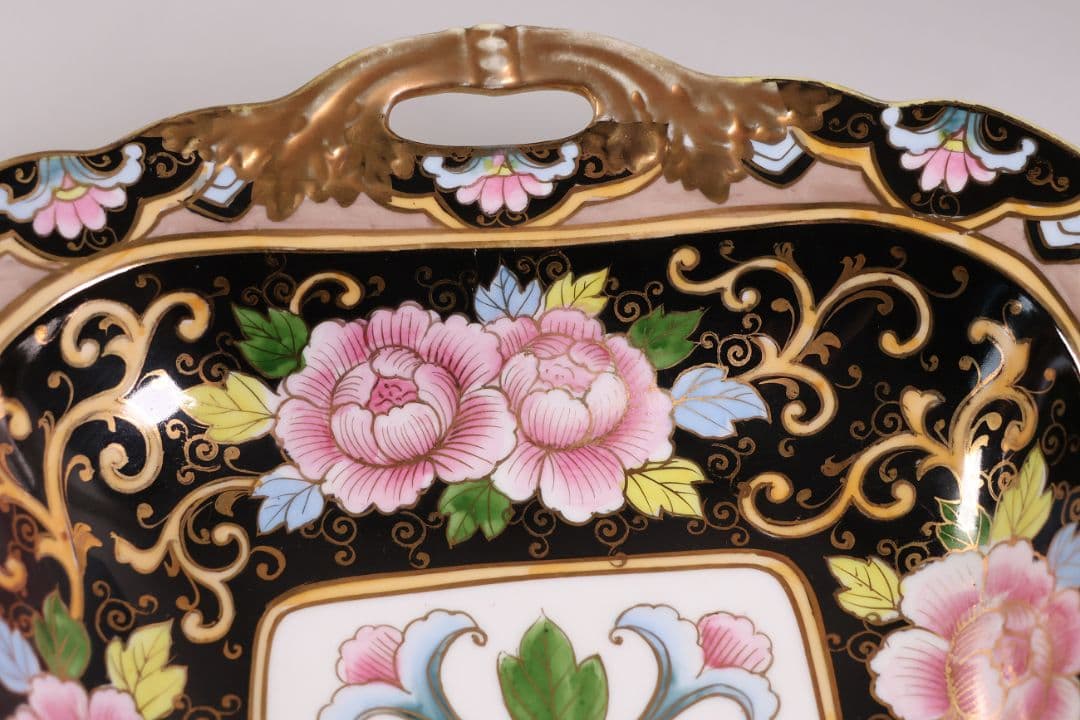 【CM290】オールドノリタケ 花図 プレート 皿 27.2cm 陶磁器