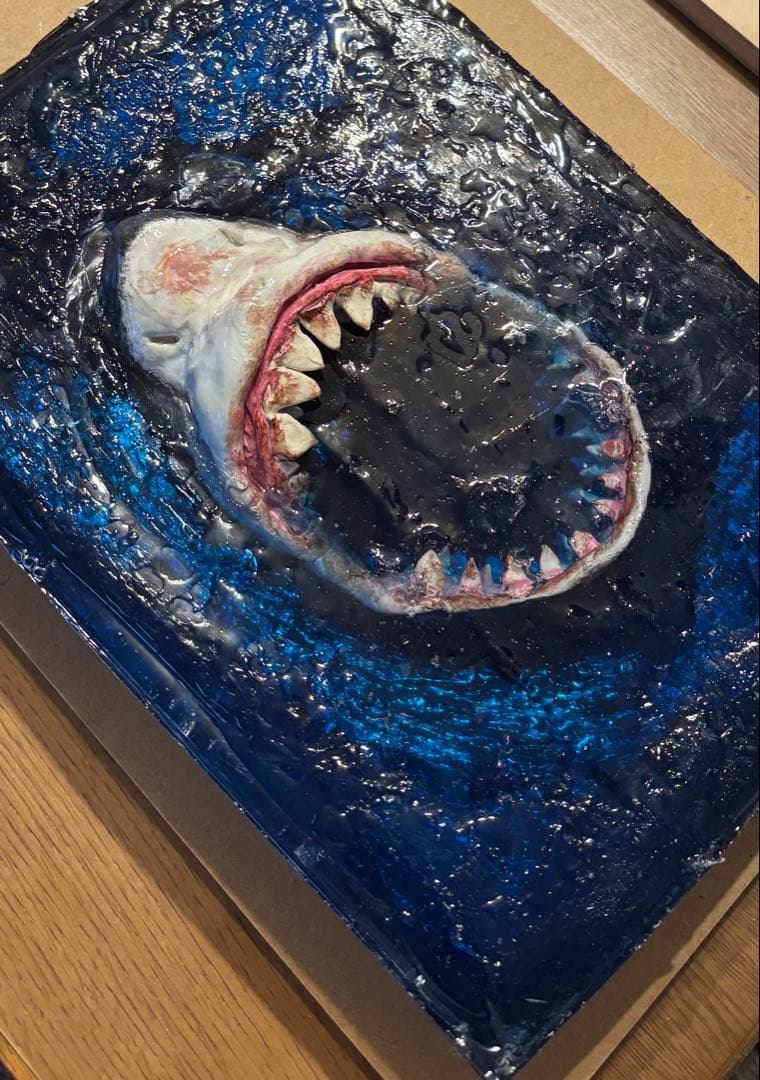 サメの口 立体レジンアート作品（YouTube:ラリティア）で制作過程観れます