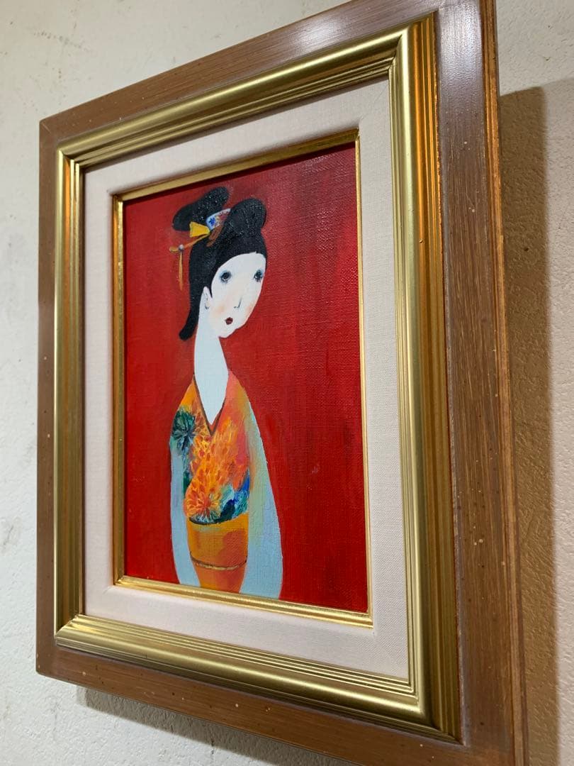 絵画　油彩肉筆画　安藤みくに『乙女狂想3』SMサイズ　個展作品