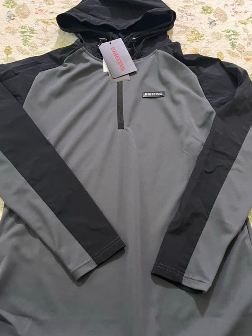 BRIEFING フード付きジャケット グレー