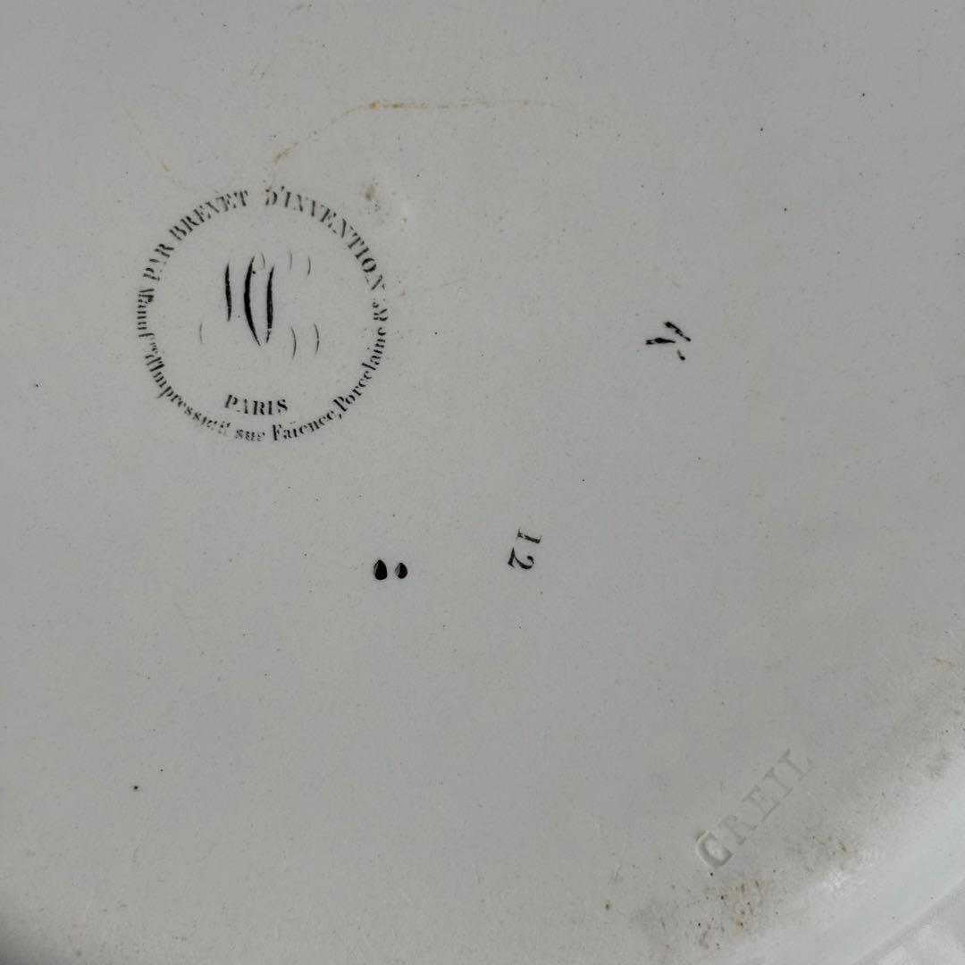 専用❣️フランスアンティーク クレイユ窯のグリザイユプレート