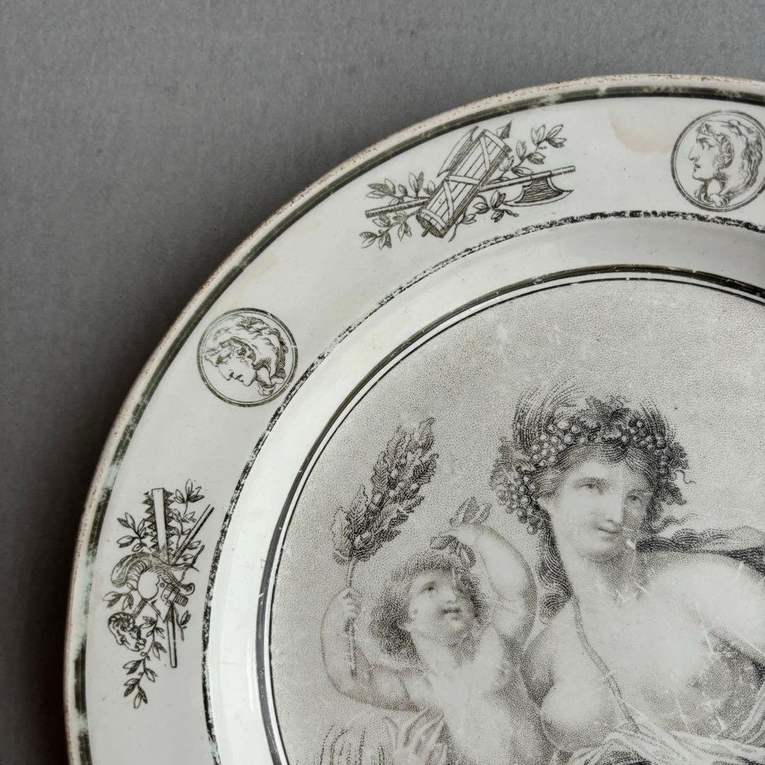 専用❣️フランスアンティーク クレイユ窯のグリザイユプレート