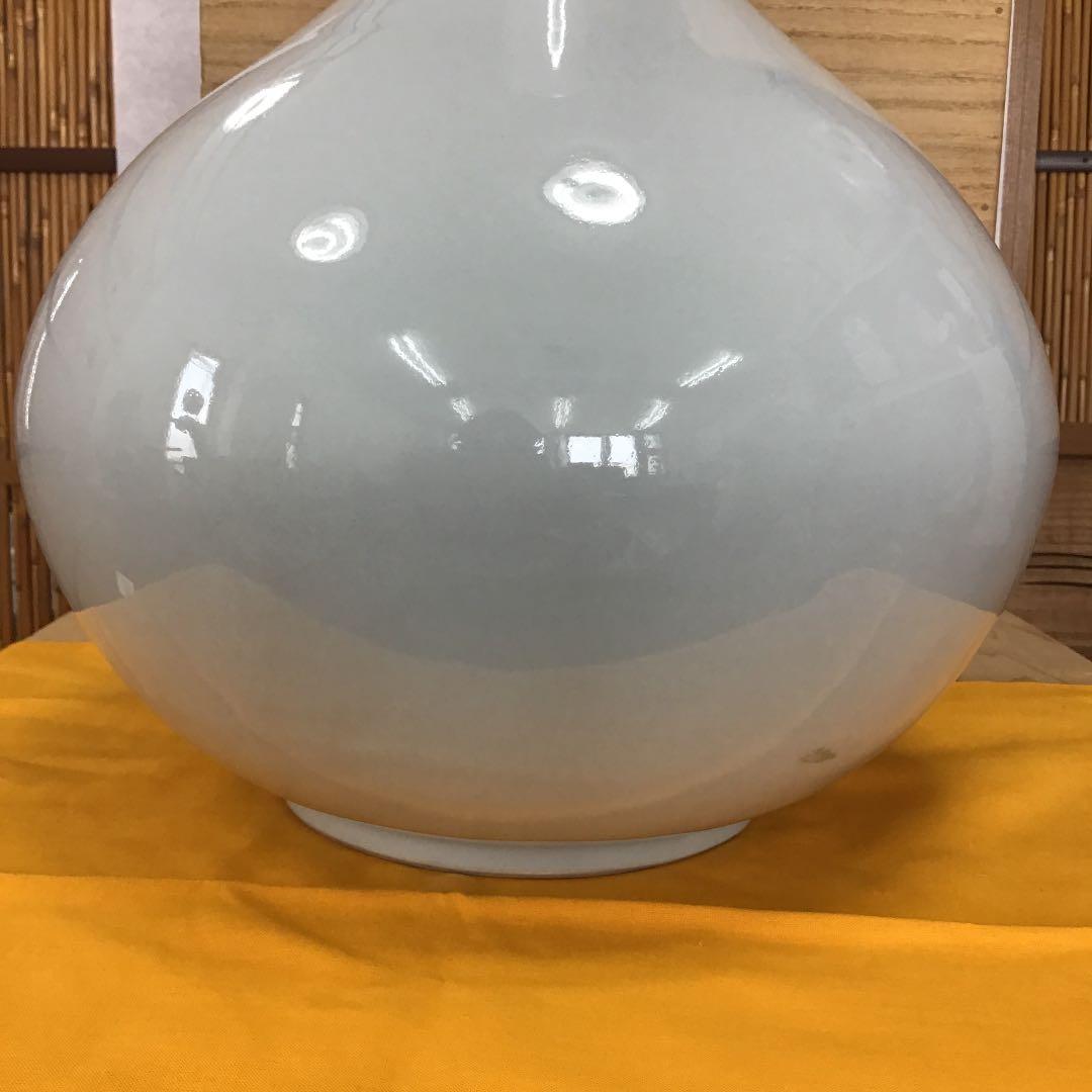 華道道具 花入 白磁鶴首壺 造 元康 共箱 N１３１KB