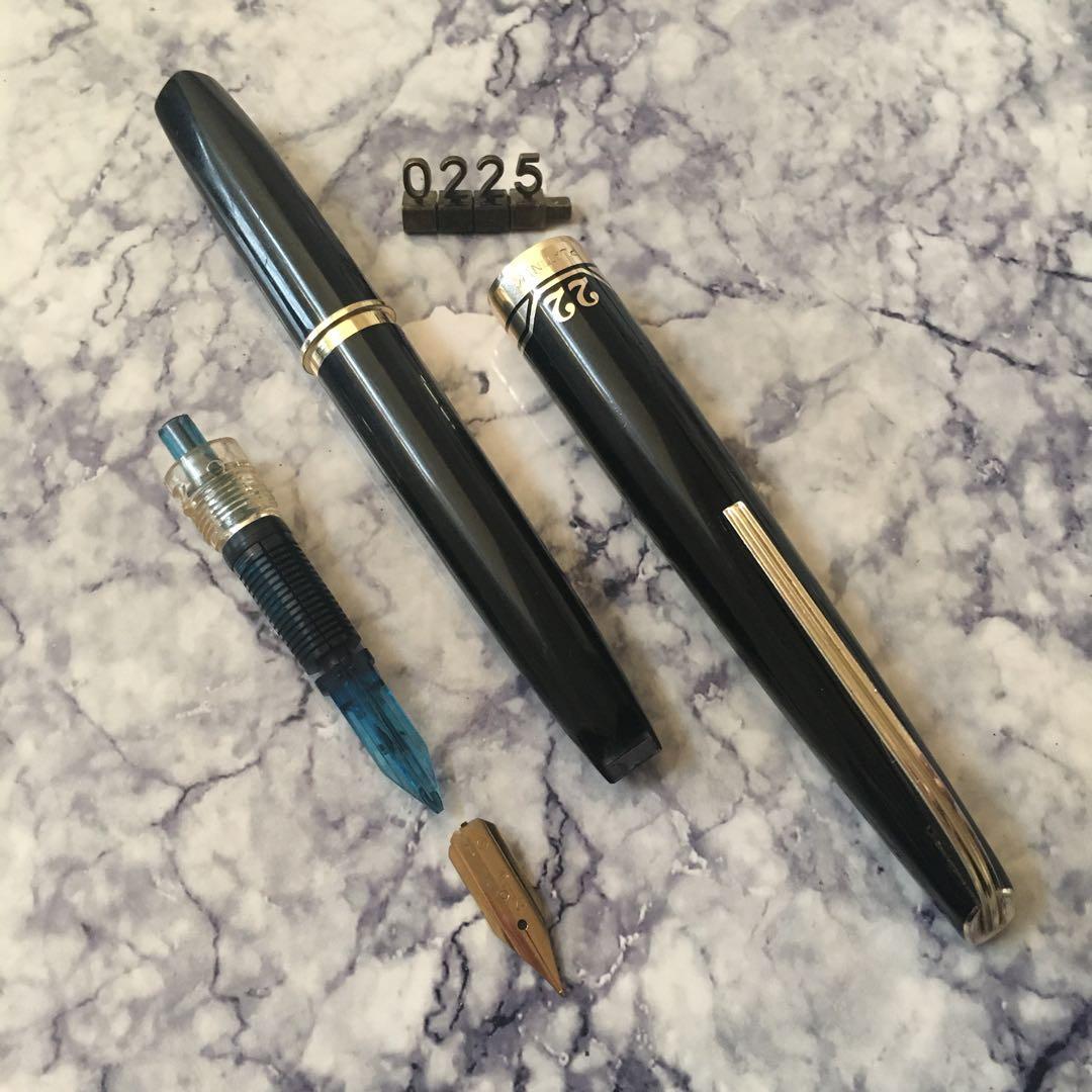 #0225 オーバーホール済み 万年筆 PLATINUM ショート22k