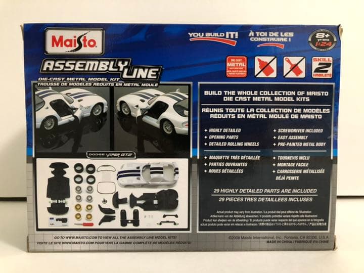 【未組立】希少 maisto マイスト 1/24ダッジバイパーGT2