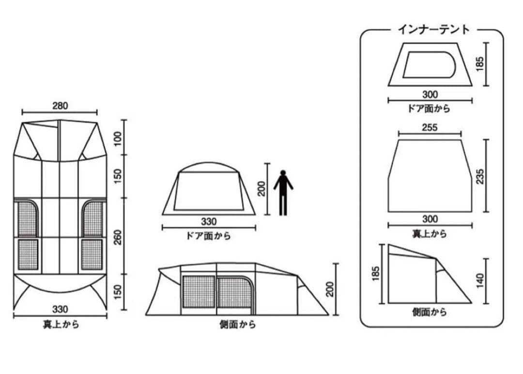 ✨美品✨コールマンテント トンネル2ルームハウスLDX オリーブ