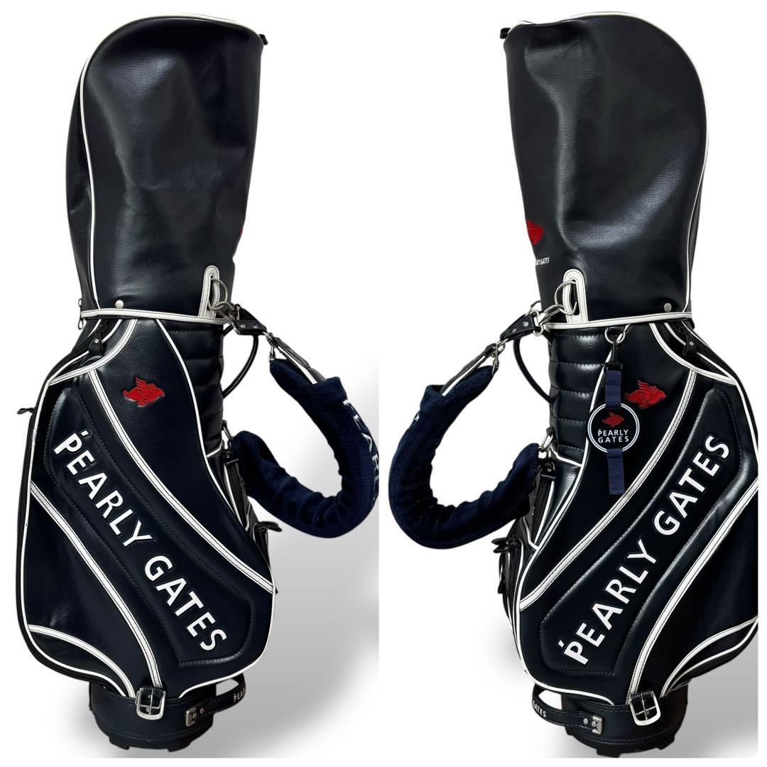 入手困難 良品 PEARLY GATES キャディバッグ ネイビー ツアーモデル