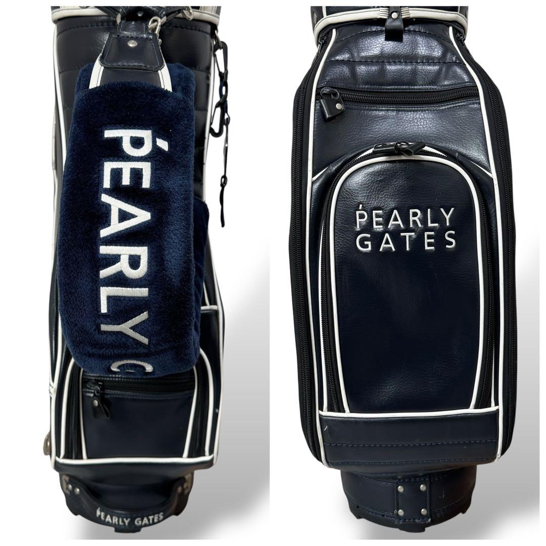 入手困難 良品 PEARLY GATES キャディバッグ ネイビー ツアーモデル