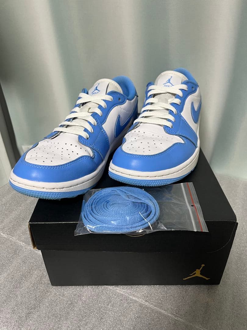 【美品】NIKE AIR JORDAN 1 LOW G ホワイト/ブルー