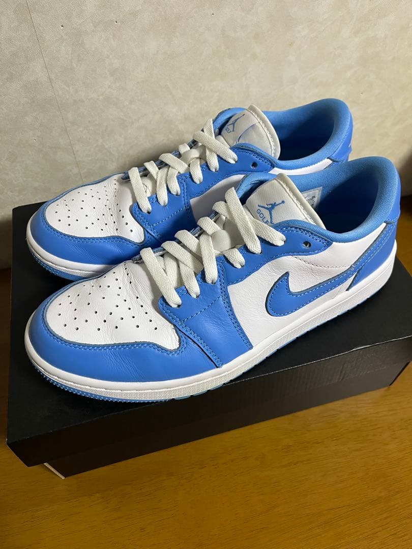 【美品】NIKE AIR JORDAN 1 LOW G ホワイト/ブルー