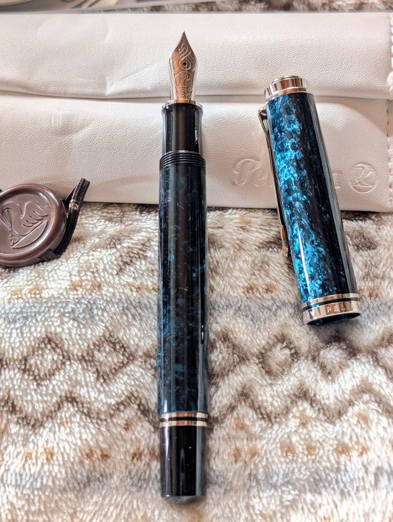 【超希少品】ペリカン　スーベレーン　M８０５　EF　オーシャンスワール