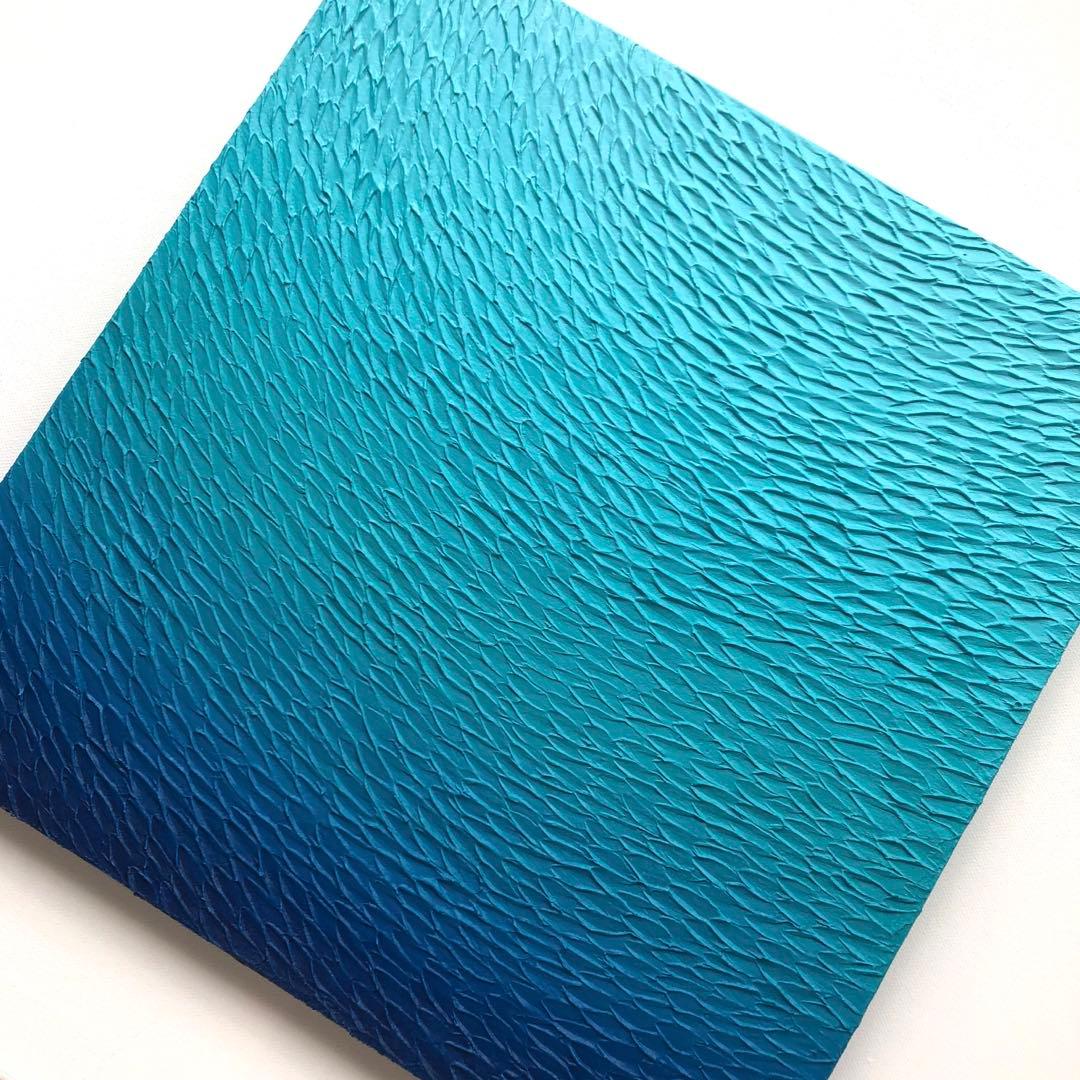 テクスチャーアート・海＊キャンバスアクリル画抽象画オーシャン青い絵画海の絵原画
