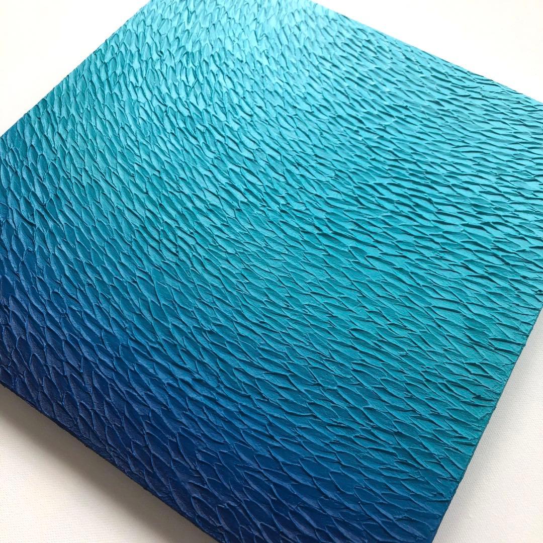 テクスチャーアート・海＊キャンバスアクリル画抽象画オーシャン青い絵画海の絵原画
