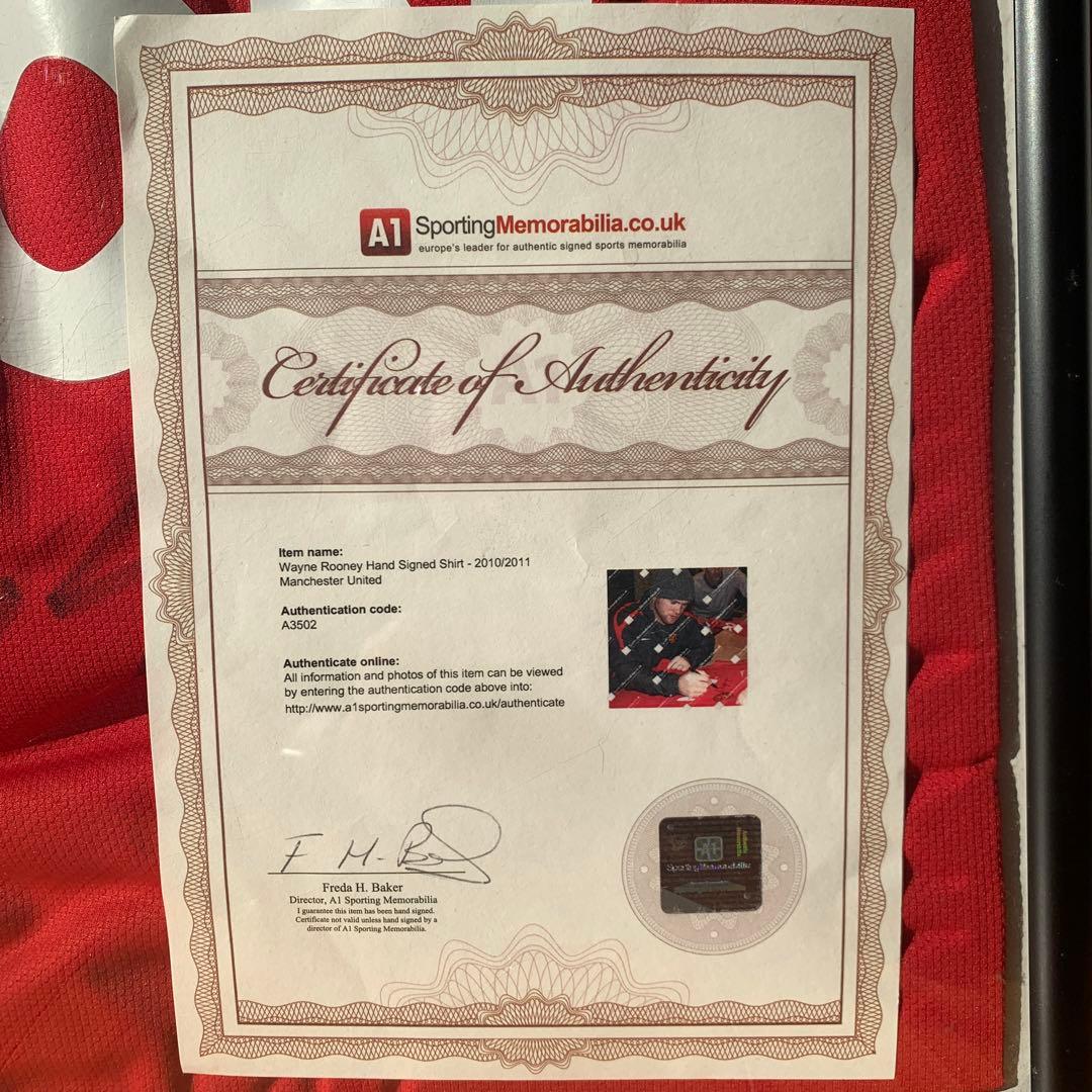 ウェイン・ルーニー サイン入りシャツ