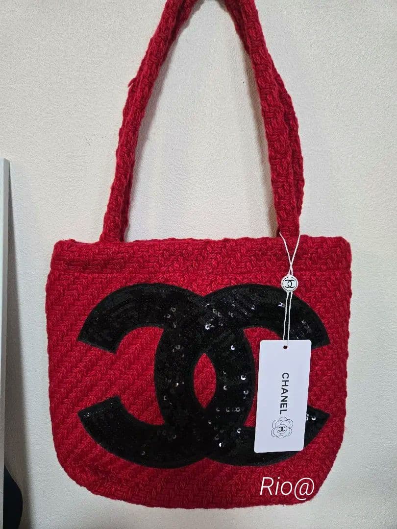 新品 CHANEL ノベルティ トートバッグ ビッグココ レッド
