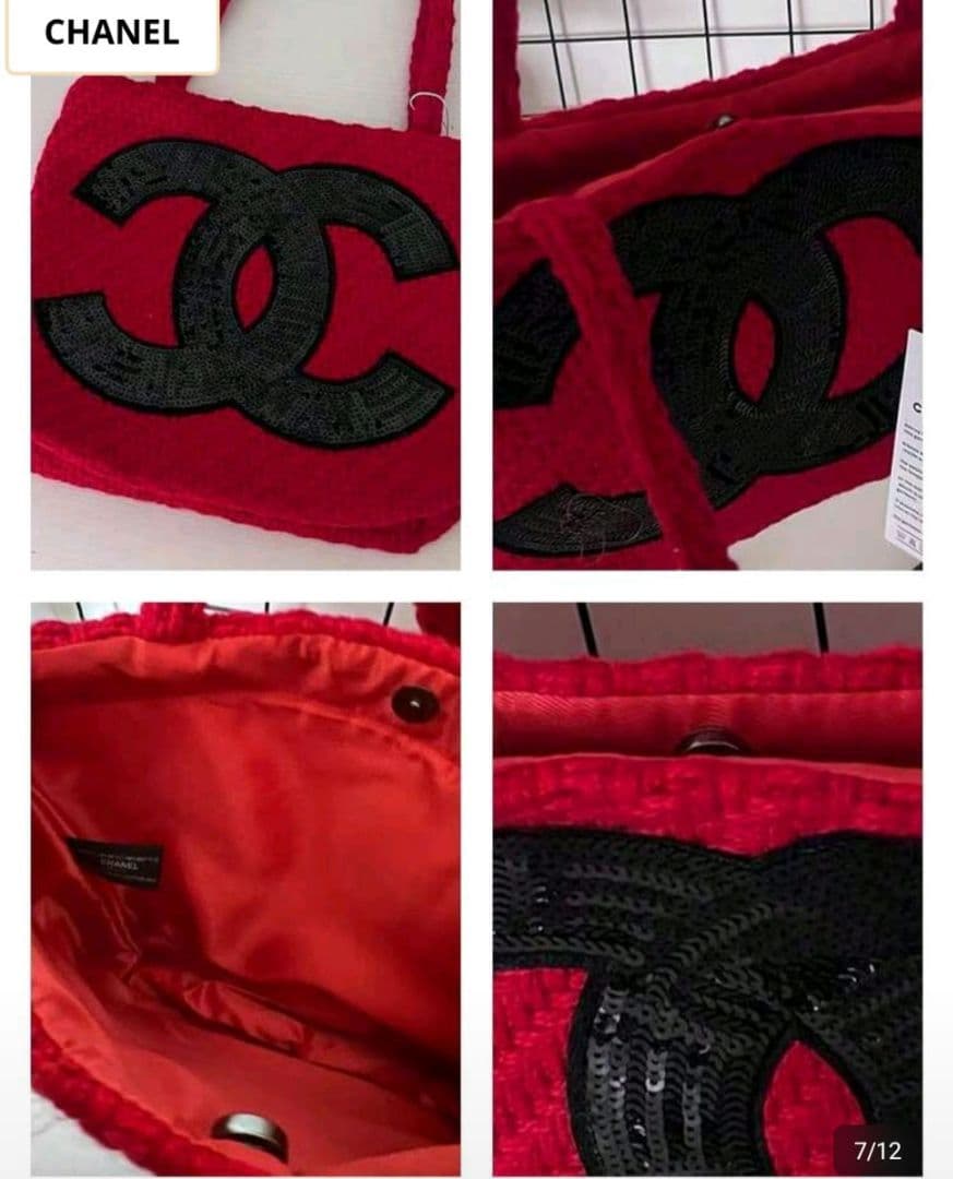 新品 CHANEL ノベルティ トートバッグ ビッグココ レッド