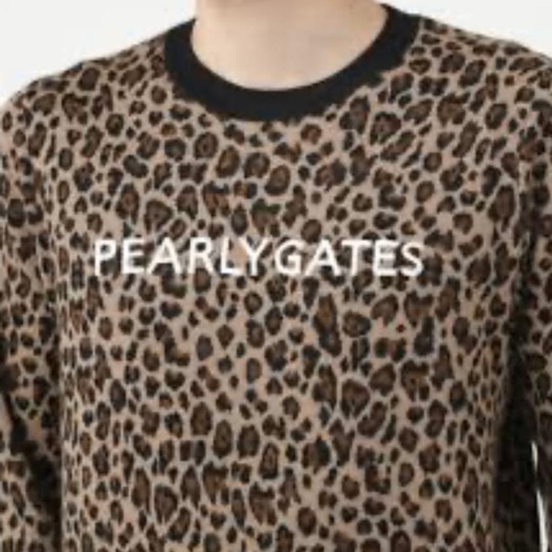 美品 パーリーゲイツ カシミヤ混 ニット レディース サイズ0 レオパード柄
