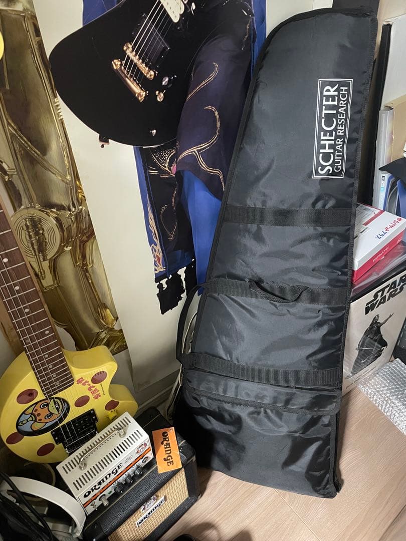 hide MG-145S イエローハート　髑髏ストラップ