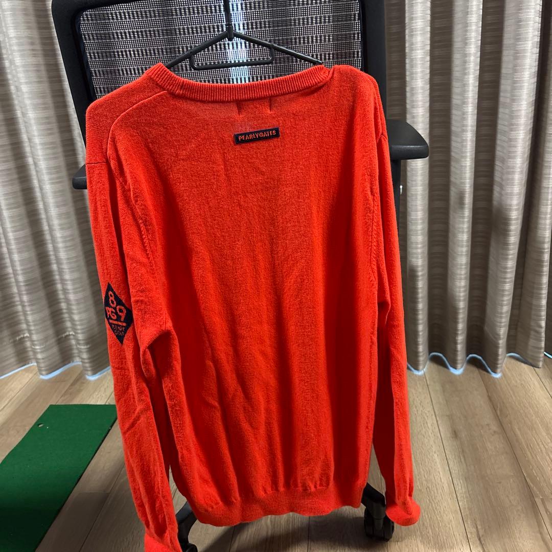 PEARLY GATES オレンジ（赤） カシミヤ入り　セーター