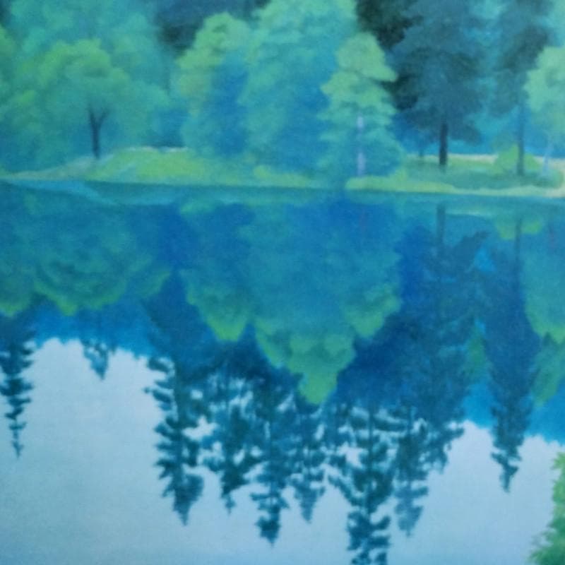 ☆東山魁夷☆「山湖澄む」300限定　東山すみ承認・認定書　文化勲章　複製画