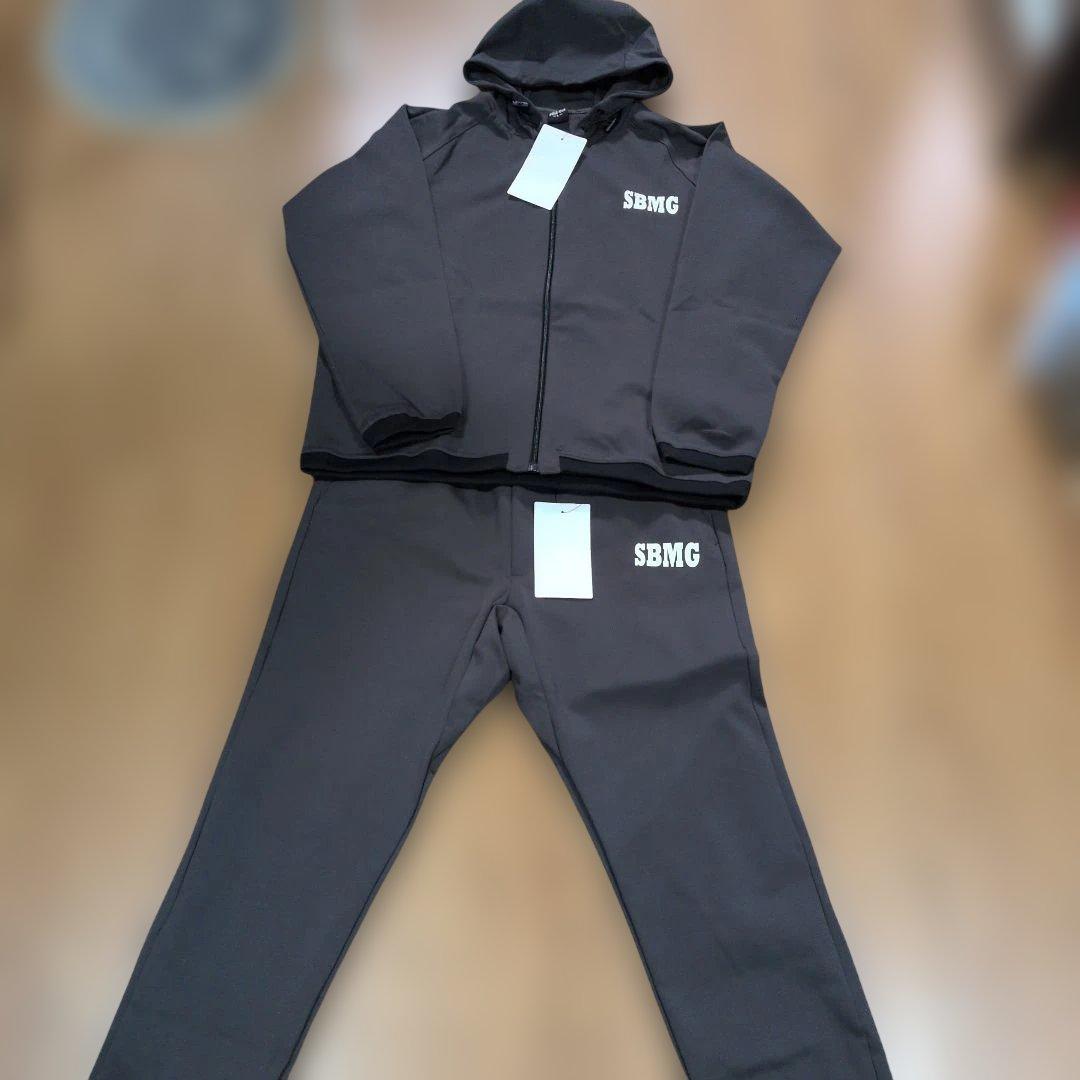 【SBMG】ドリブンスウェット　セットアップ　ジョガーパンツ　L　チャコール