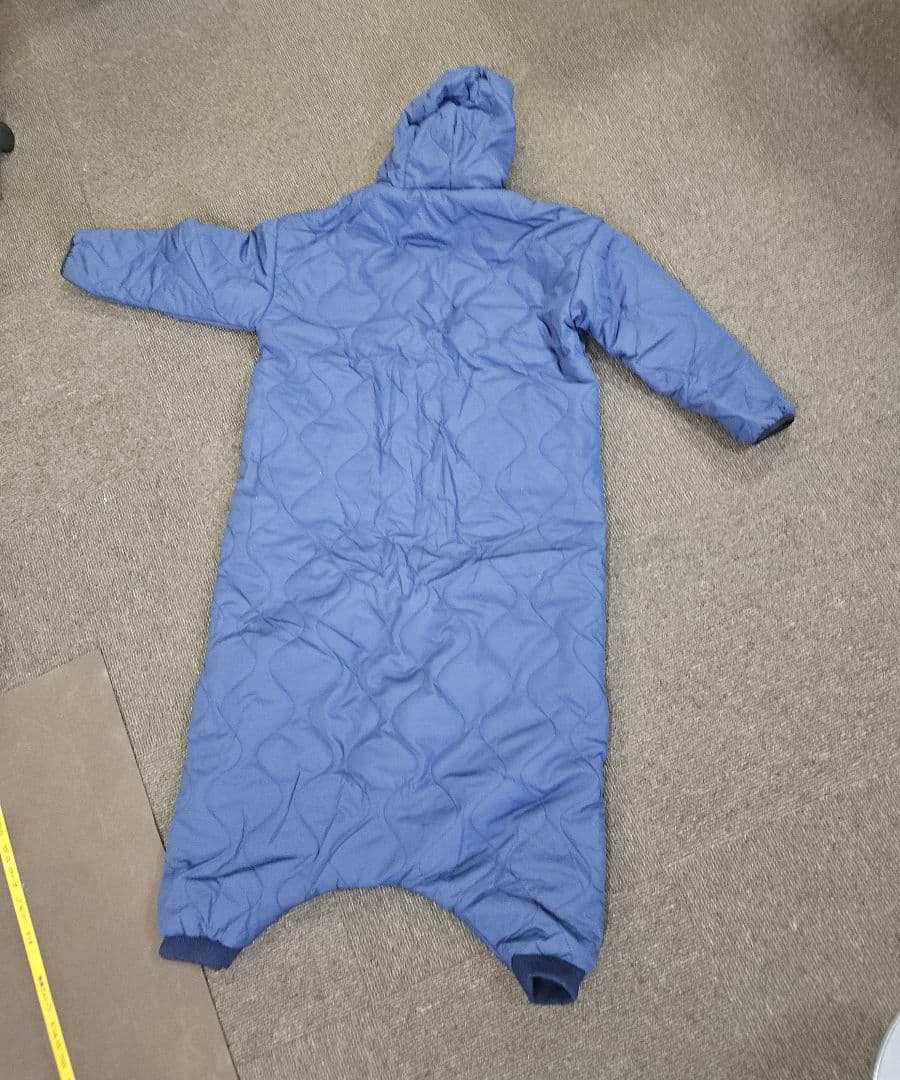 【むちゃ可愛い】着る寝袋、モモンガ風、紺、アウトドア、テレワーク、着るこたつ中綿