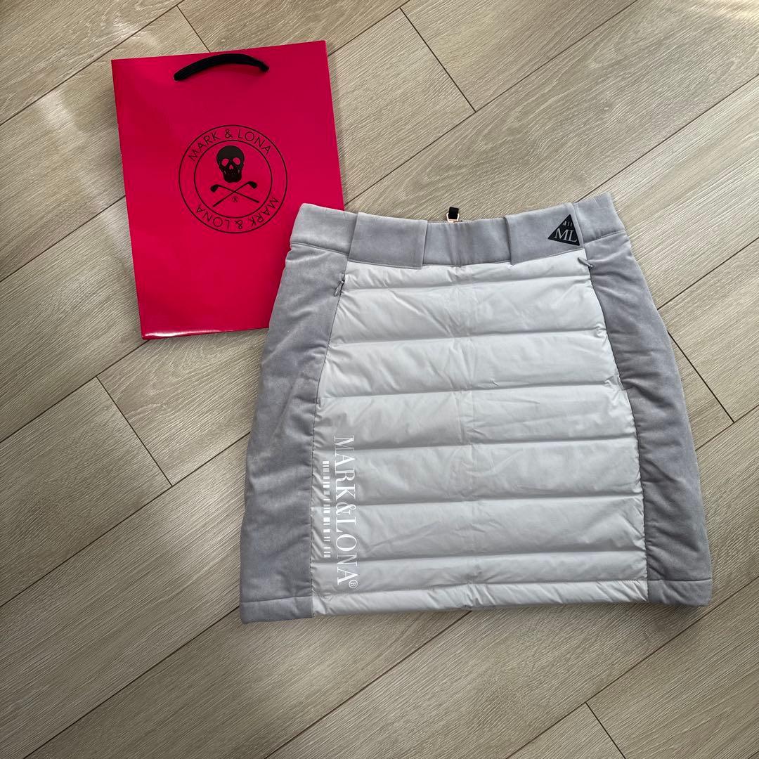 （試着のみ）MARK&LONA マークアンドロナダウンスカート グレー38(M)