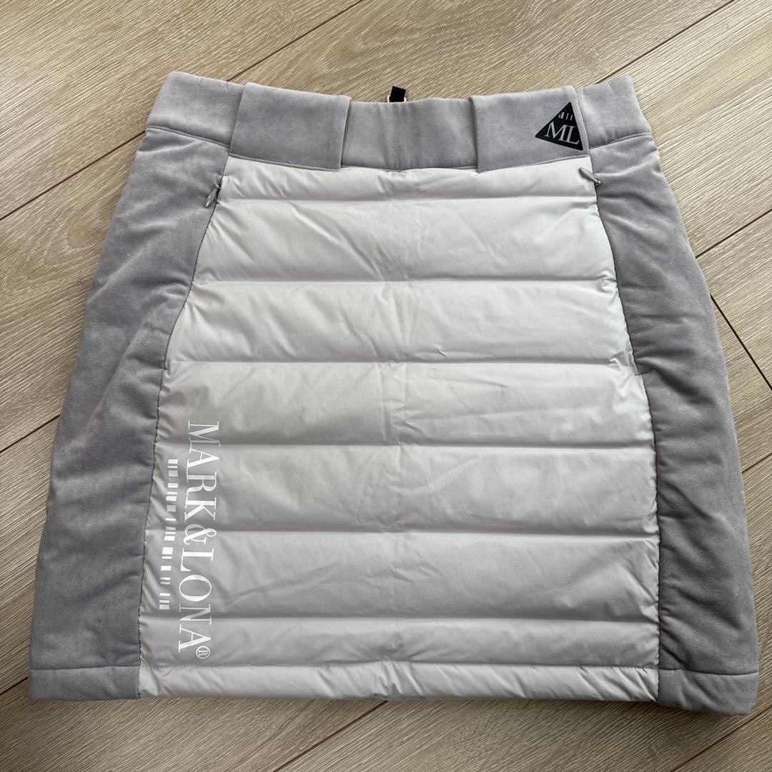 （試着のみ）MARK&LONA マークアンドロナダウンスカート グレー38(M)