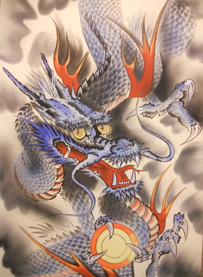 掛け軸 佐藤白雲 青龍図 絹本 希少 軸装 茶道具 掛軸 美品 です。