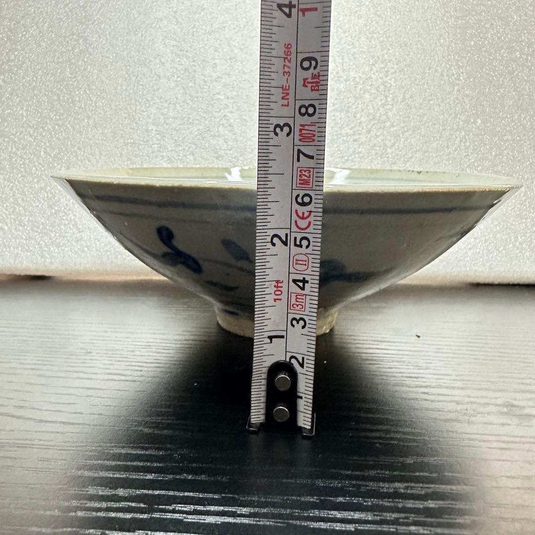 元代青花魚文碗　中国古美術　骨董品　食器