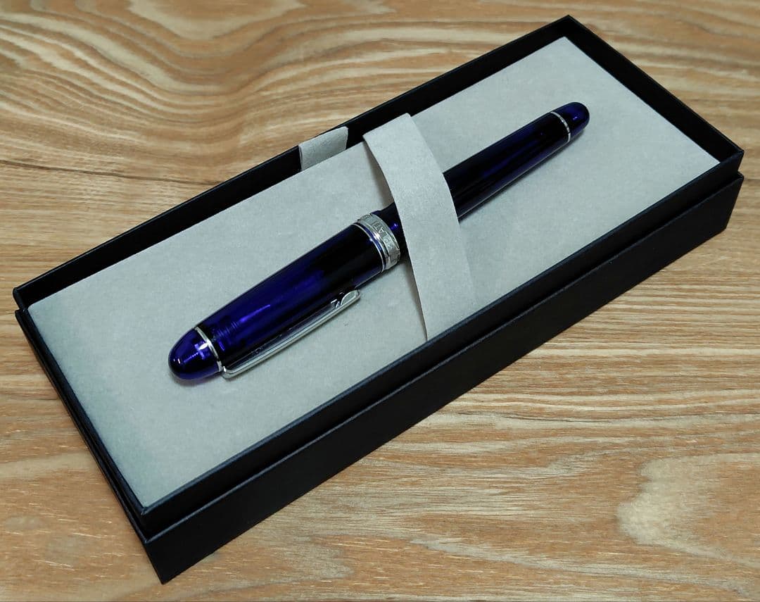 プラチナ万年筆 #3776 センチュリー ロジウム シャルトルブルー 中字