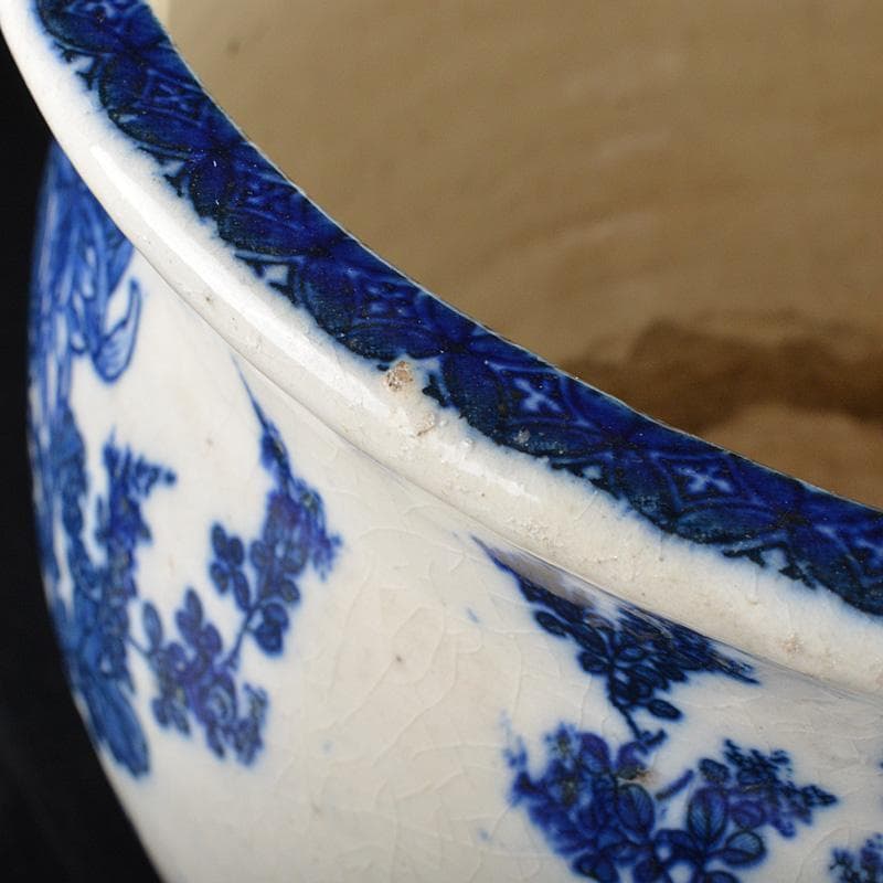 瀬戸焼　古瀬戸染付　菊文　壷　M　R7323F