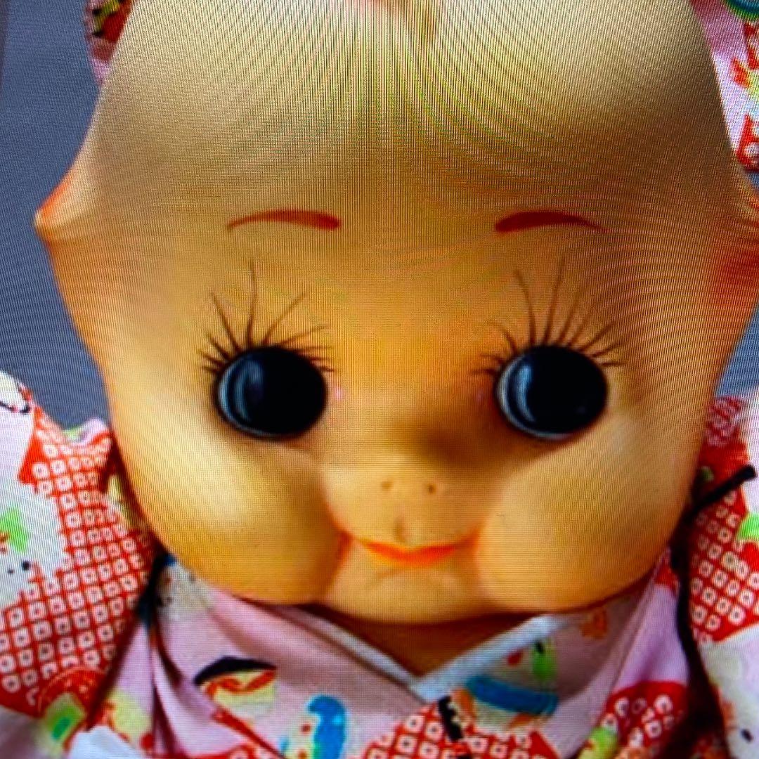 昭和レトロ　特大54センチ　浴衣着キューピー人形