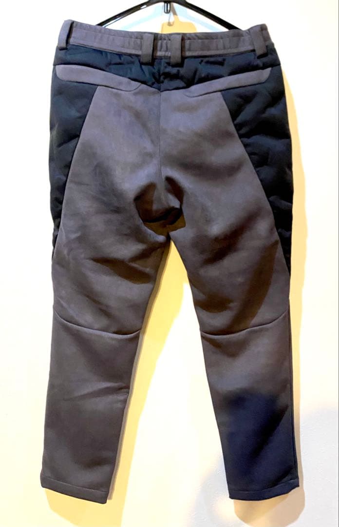 美品g-stage ダウンパンツ　暖パンツ ブラック/グレー　46