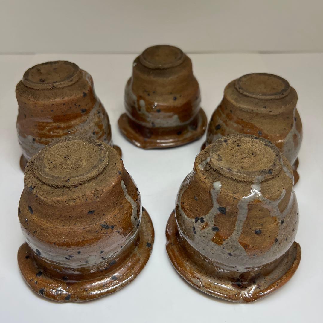 古唐津　絵唐津向付5客　口径約10㎝　東Y7-1112☆2Fトヒコ