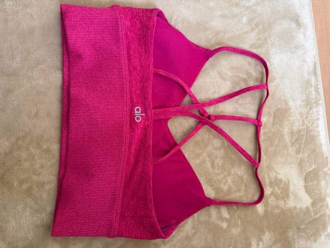 alo ヨガウェア ピンク 上下セット