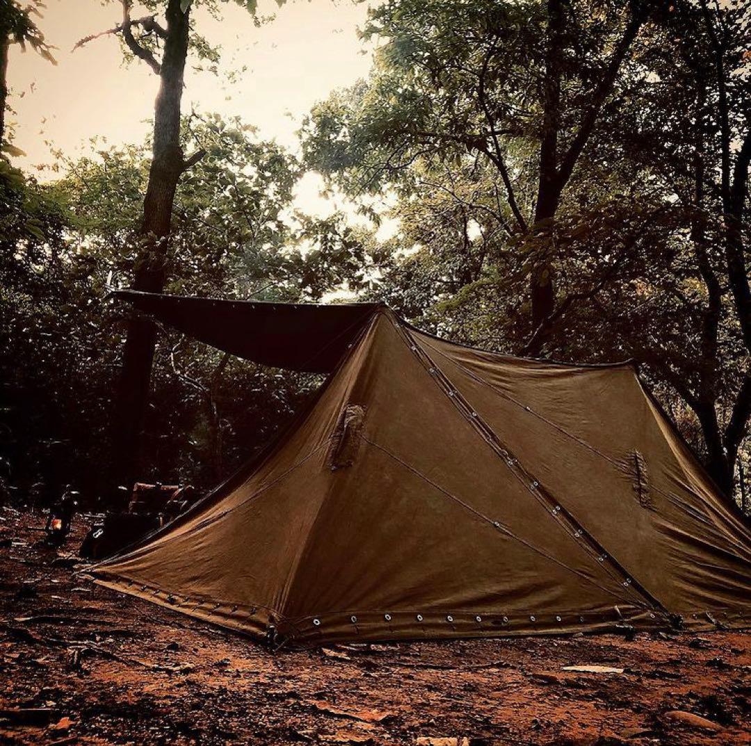 【軍幕屋】希少★ノルウェー軍テント★軍余剰品★ポール8本付属★4枚組