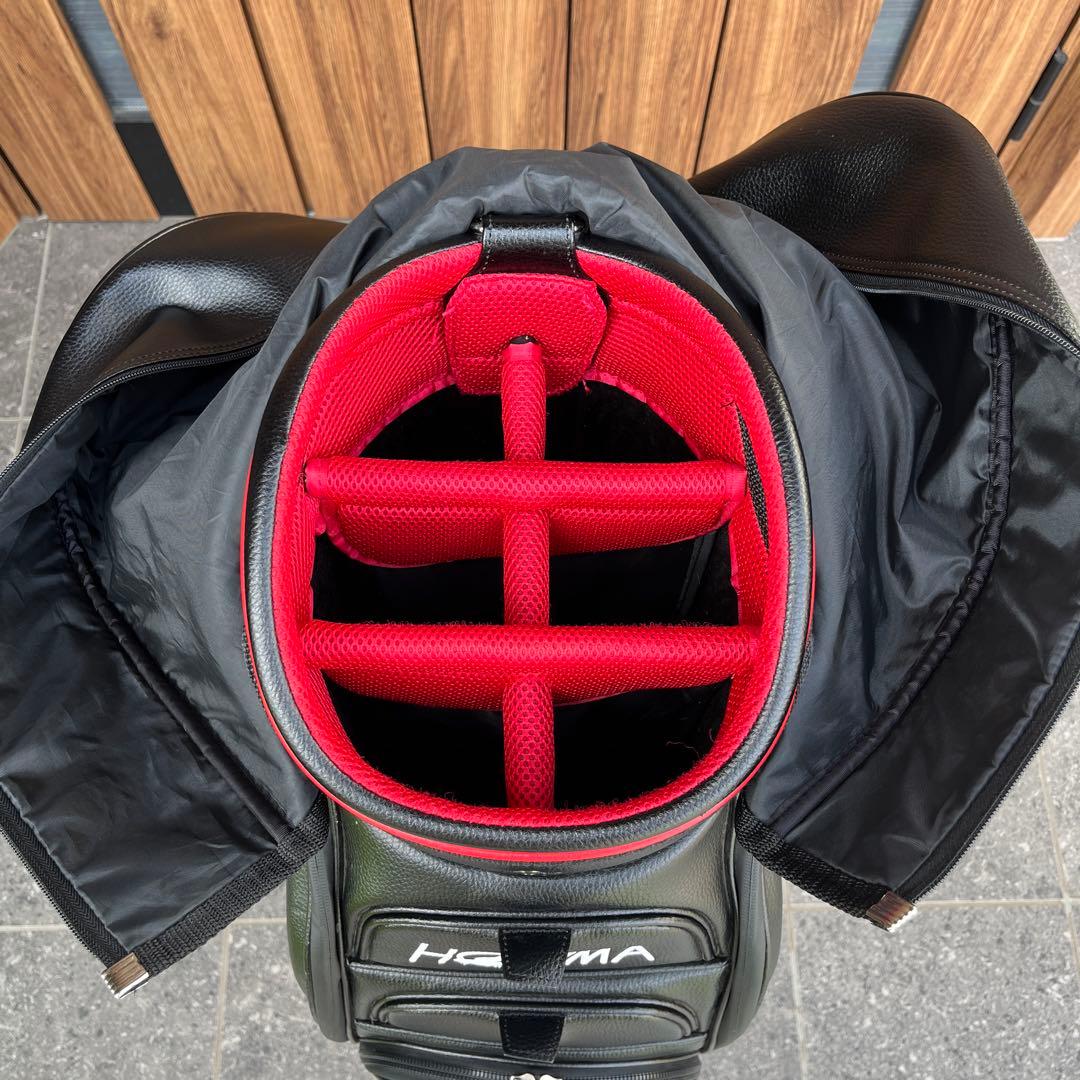 HONMA キャディバッグ ブラック/レッド