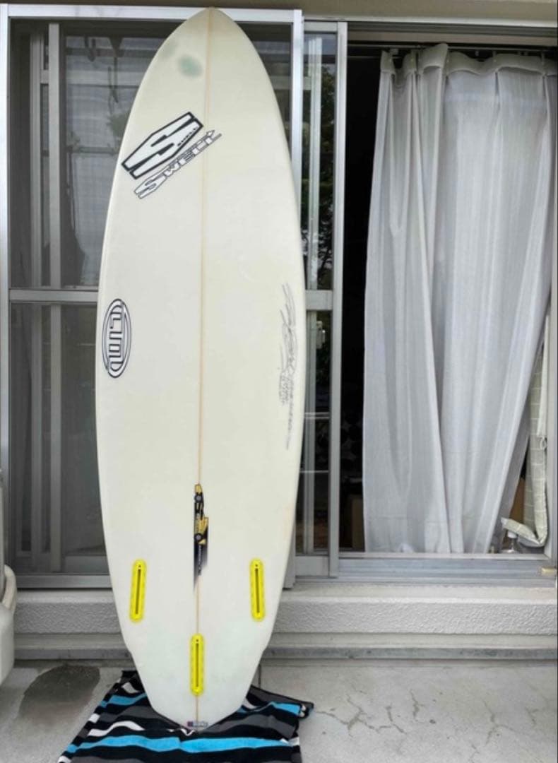 S ショートボード グリーンフィン付き