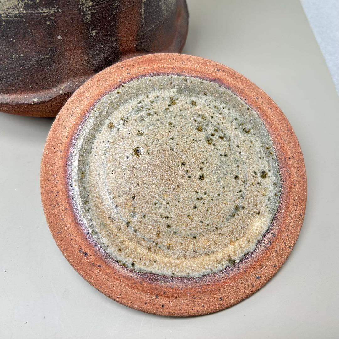 B020高倉国光 茶道具 水指【小石原焼耳付水指】木箱付き