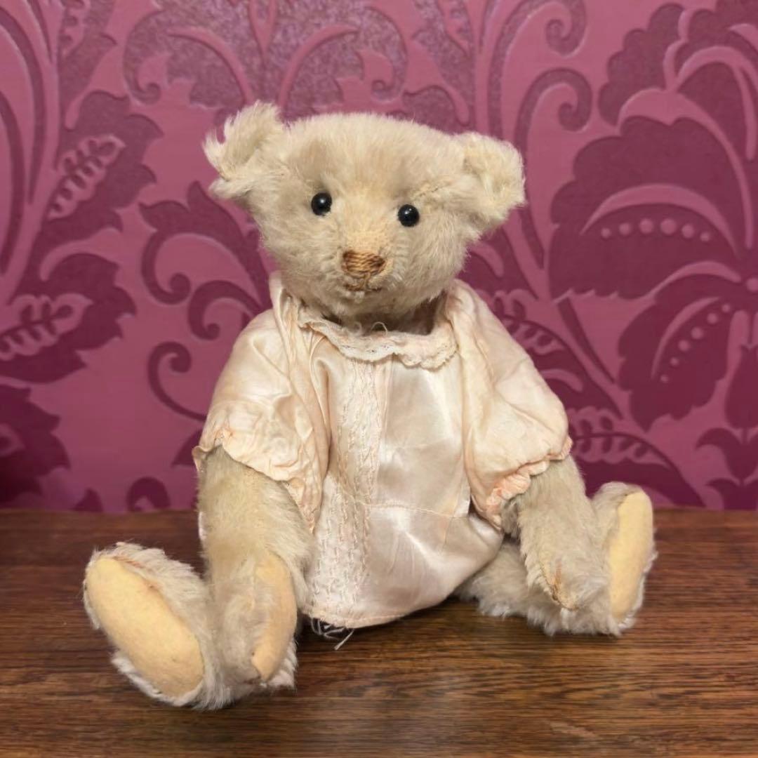 シュタイフ Steiff アンティークテディベア　ホワイト　22cm