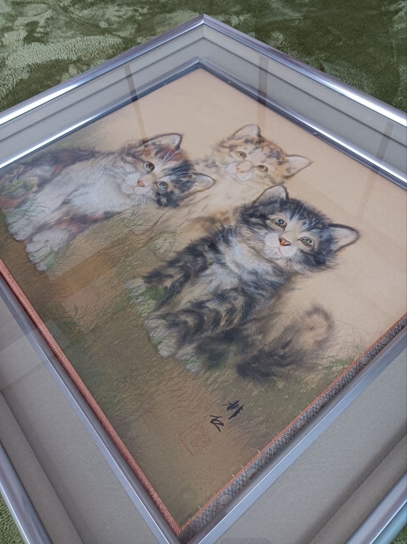 レア 縁起 繁盛 金運 おもてなし 絵 猫 中国 風水 美術 骨董 インテリア