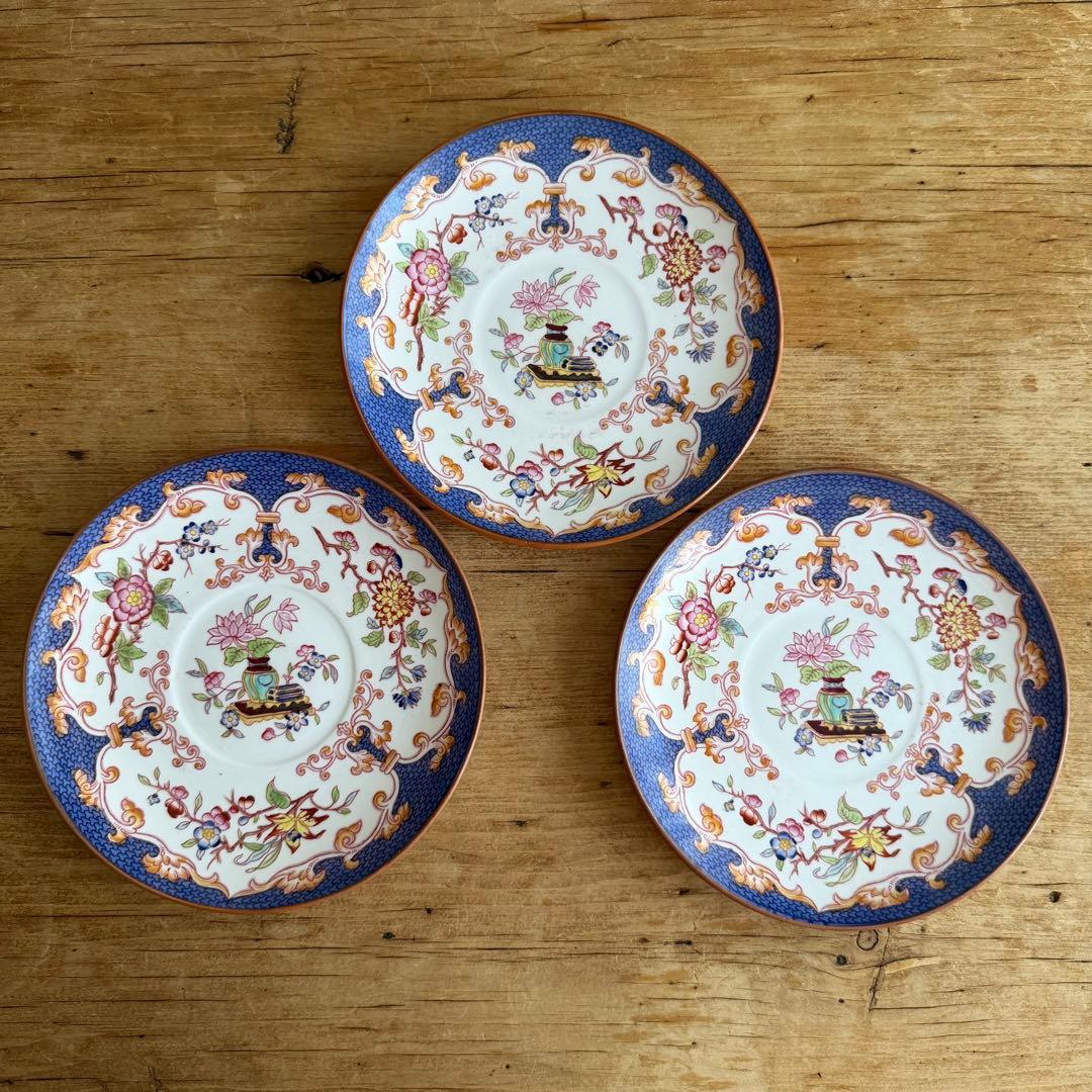 アンティーク サルグミンヌ ミントン ソーサー3枚