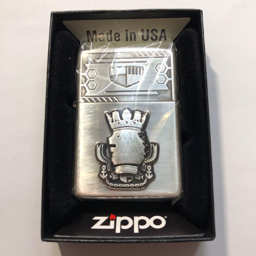 #8910【未使用】アズールレーン 半立体メタルZIPPO「ロイヤル」