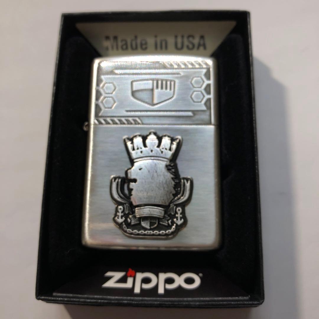#8910【未使用】アズールレーン 半立体メタルZIPPO「ロイヤル」