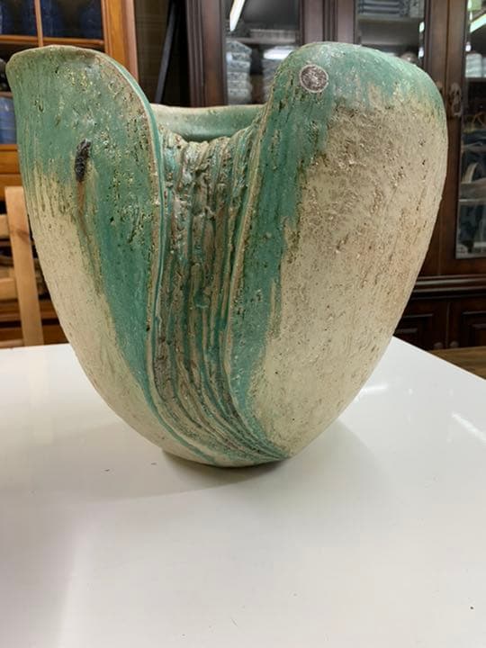 つくばい　ガーデニング　庭　オブジェ　メダカ　金魚　殿白窯　民芸陶器　手作り