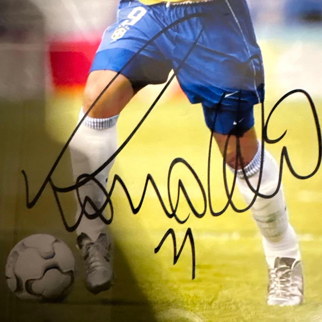 ロナウド サイン入りフォト ブラジル代表 #9 証明書あり