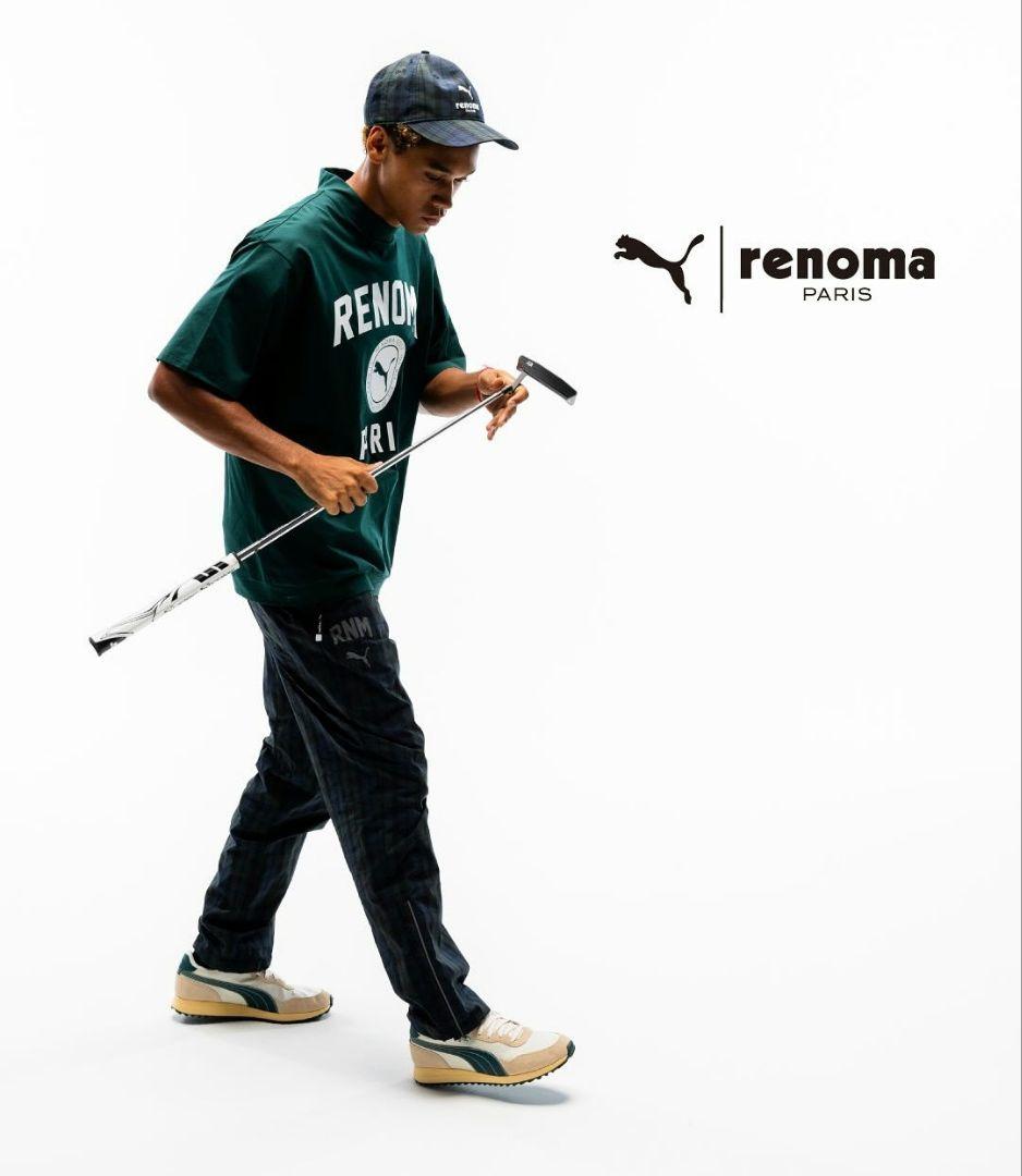 【2025 新作】Puma × renoma ブラックナイロンパンツ サイズL
