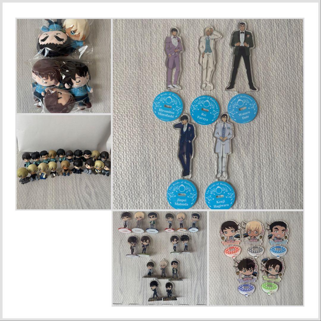 名探偵コナン　警察学校組　ちぢませ隊　アクリルスタンド　おすわりぬいぐるみ