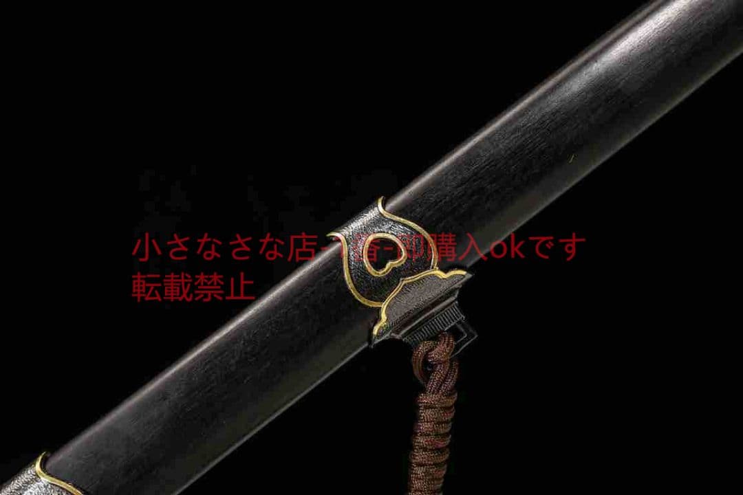 環首唐横刀二色型烏木百錬文紋鋼 古兵器 武具 刀装具 日本刀 模造刀 居合刀